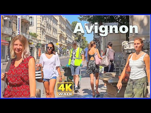 【4K】WALK in FRANCE Avignon Provence Travel vlog