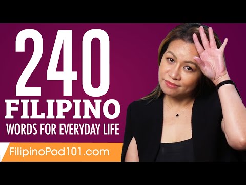 240 Filipino Words for Everyday Life - Basic Vocabulary #12