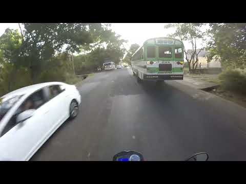 Llegando a Ahuachapán y tomando la ruta del Bypass Ahuachapán.