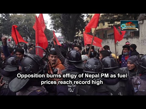 Opposition burns effigy of Nepal PM as fuel prices reach record high