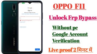 OPPO F11 Frp Bypass without pc || Google Account Verification || oppo F11 Frp Unlock || Live proof