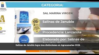 Salinas de Janubio se cuela entre las mejores de Canarias con tres premios en Agrocanarias