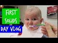 BABY S FIRST SOLID FOODS WEANING DAY IN THE LIFE