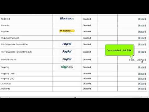 How to configure payment methods in OpenCart