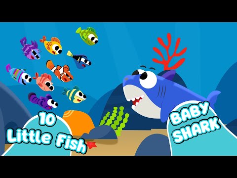 10 Little Fishies in the Sea l  kids Songs l Against the baby shark