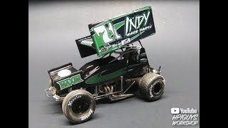 Revell Joey Saldana #71 Winged Sprint Car 1/24 Scale Model Kit Build Review 85-4444