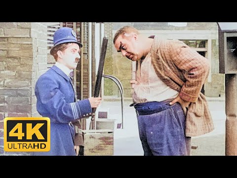 Charlie Chaplin - Easy Street (1917) Colourised, Remastered 4K 60FPS