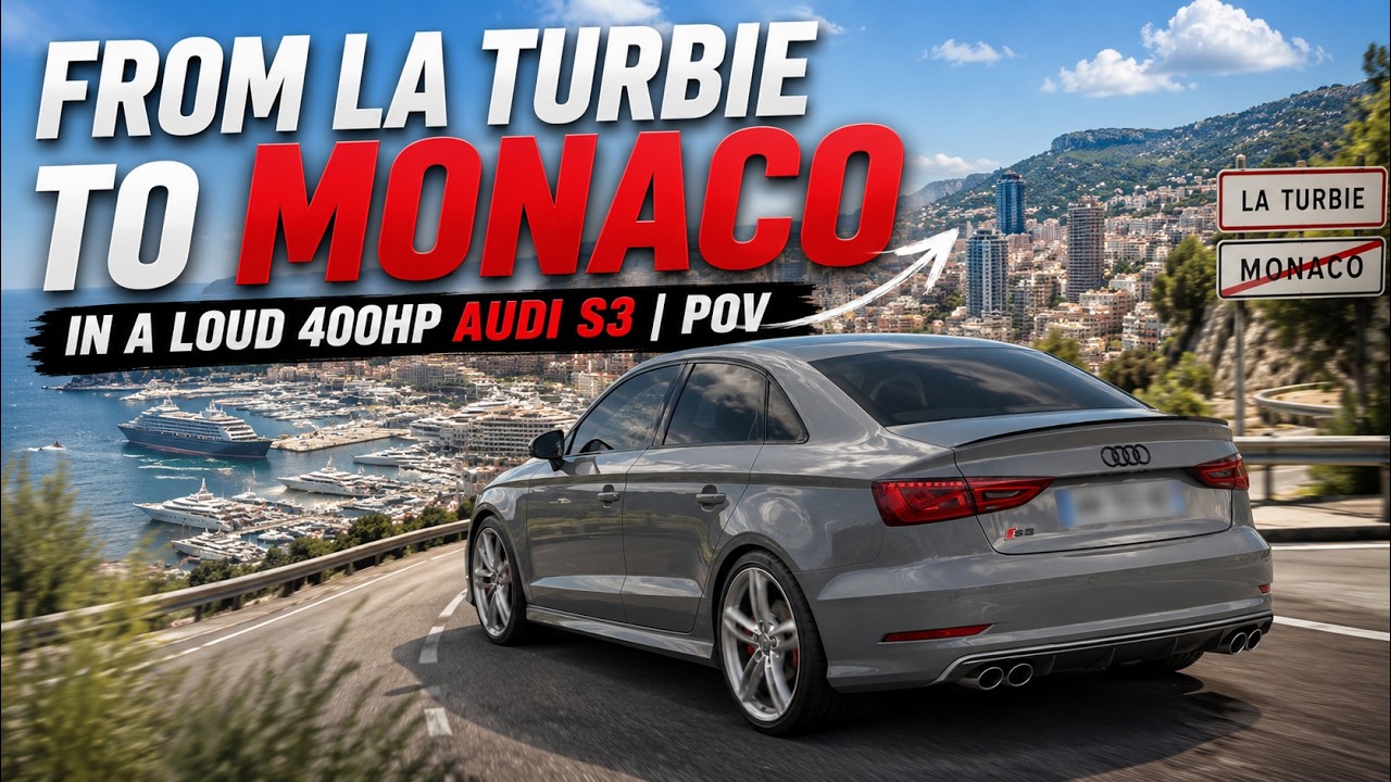 TURBO AUDI S3 ON MONACO MOUNTAIN ROADS