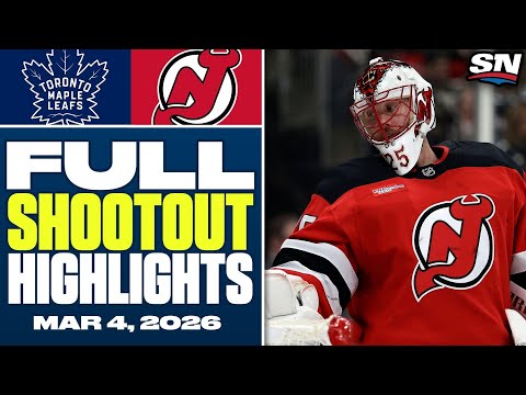 Toronto Maple Leafs at New Jersey Devils | FULL Shootout Highlights - March 4, 2026