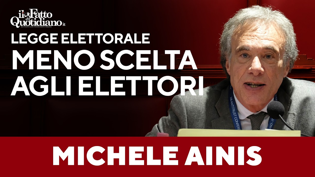 Ainis sulla legge elettorale: "Con le preferenze sceglieremo solo il 5-10% degli eletti"
