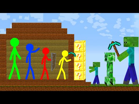 StickTom - Zombie , Stickman - School Defense Minecraft Animation