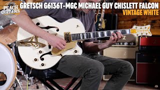 Video thumbnail for No Talking...Just Tones | Gretsch G6136T-MGC Michael Guy Chislett Signature Falcon | Vintage White by Peach Guitars