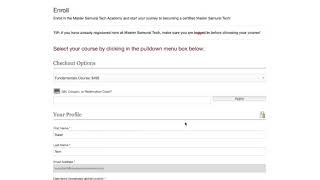 How to Enroll in the Master Samurai Tech Academy