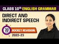 Direct And Indirect Speech 30 Minutes Revision Class 10 English Grammar