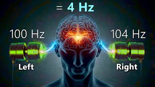 Calms Brain Enabling DEEP Sleep (4Hz EMDR Bilateral & Binaural Delta Waves)