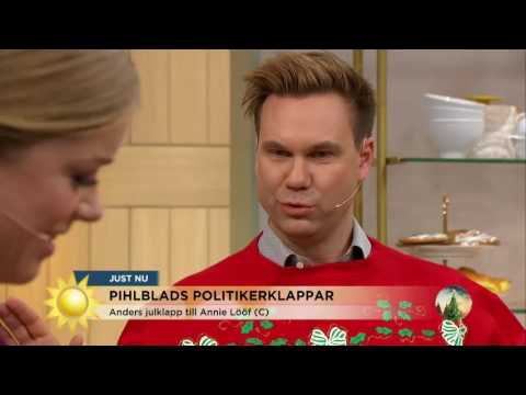 Pihlblads politikerjulklapp – se fräcka piken till Jimmy Åkesson - Nyhetsmorgon (TV4)