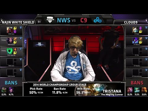 NaJin White Shield vs Cloud 9 | Game 1 Group D S4 LOL World Championship 2014 Day 2 | NWS vs C9 D2G3