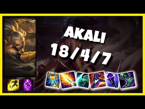 Akali vs Twisted Fate EU Challenger MID (18/4/7) - v10.25