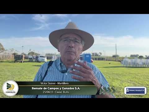 25-04-23 - Victor Sisinni - Martillero -  Remate de Campos y Ganados S A    Claraz,