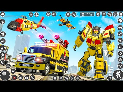 Ambulance Robot Transformation Game 2020 | Super Fight in City - Android Gameplay 