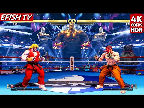 Ken vs Dan Hibiki (Hardest AI) - Street Fighter V