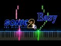 Sonic The Hedgehog 2 2022 Emerald Hill Zone Easy Piano Tutorial