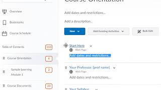 Click and Drag to Reorganize D2L Content