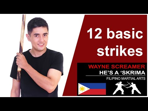 Arnis Kali Eskrima | 12 basic strikes for righties