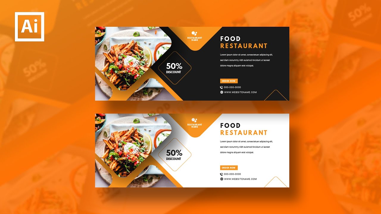 Illustrator tutorials   Simple web banner design by Indra Maulana