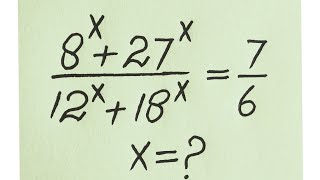 United States l can you solve?? l Olympiad Math Exponential Fractional problem l x?