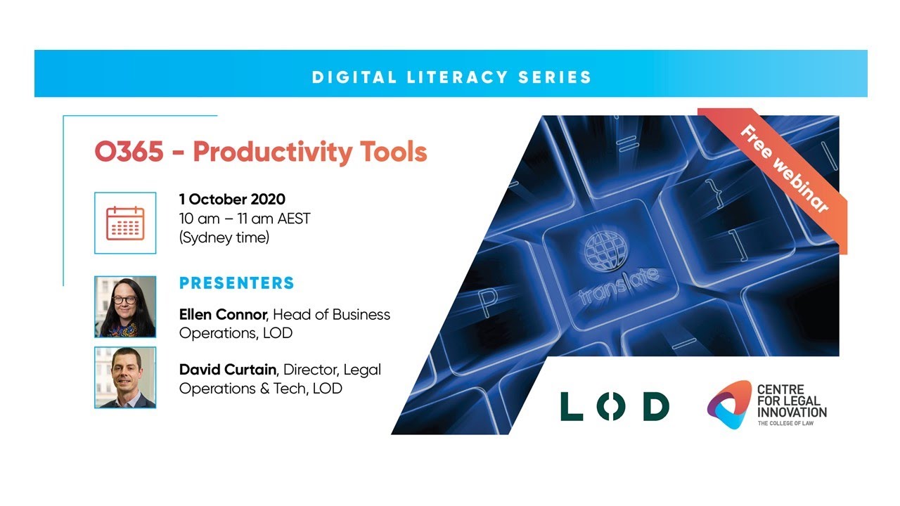 Digital Literacy Series: 0365 - Productivity Tools