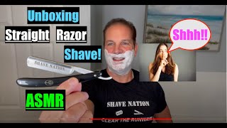 Unbox New Straight Razor Shave ASMR 4K