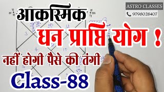आकस्मिक धन प्राप्ति योग। नहीं होगी पैसे की तंगी। Class-88 ASTRO CLASSES