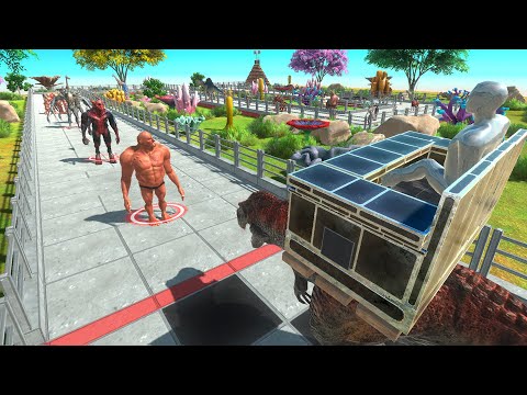 🔥FPS DEATH RUN Saddled T-Rex - Animal Revolt Battle Simulator