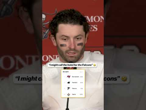 Baker and Bucs are all in on the Saints to beat the Falcons 😅 #BakerMayfield #Bucs