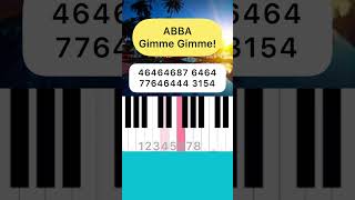 ABBA - Gimme Gimme Gimme! (Easy Piano Tutorial) #beginners #piano #easypiano