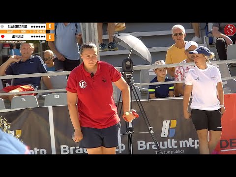 Quart doublette féminin BLAZQUEZ-RUIZ vs VIGNERES : Mondial à pétanque Montpellier3M 2022