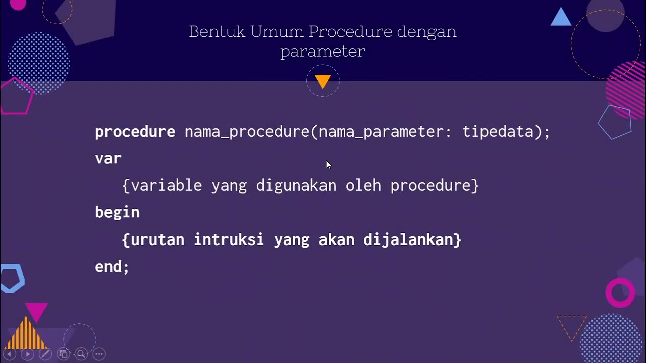 Pemrograman Pascal Dasar - Procedure pada pascal