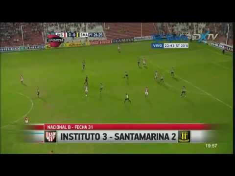 Instituto 3 - 2 Santamarina. B Nacional Argentina  2015