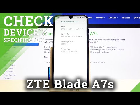 How to Check Device Specifications  – ZTE Blade A7s Informations