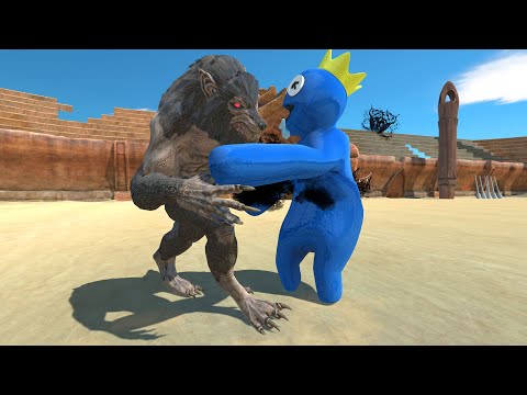 Werewolves vs Rainbow Friends Blue - Animal Revolt Battle Simulator