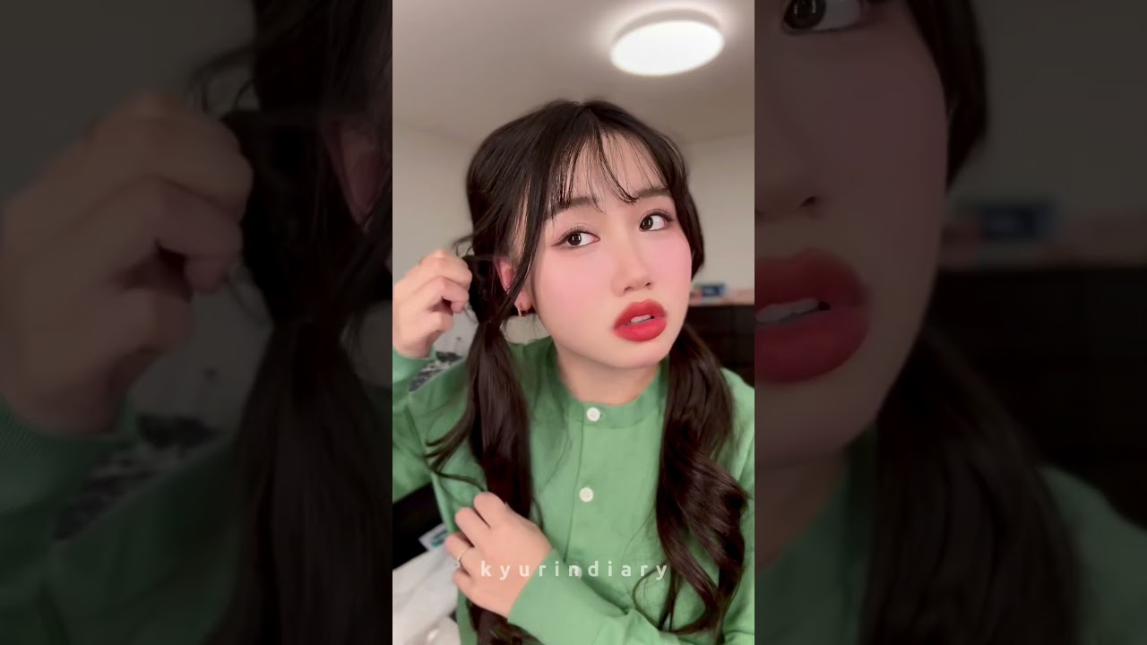 1min coquette hairstyle twin tail easy! 🐰ྀི #douyin #kbeauty #douyinchina #hairstyle #hairtutorial