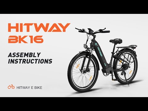 Elektrinis dviratis Hitway BK16, 26", 250W, baltas video