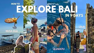 Travel vlog - exploring BALI in 9 days ๐บ Uluwatu, Ubud, Nusa Dua: where to stay, things to do, all aged adventure