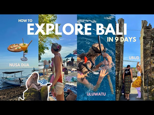 Travel vlog - exploring BALI in 9 days 🌺 Uluwatu, Ubud, Nusa Dua: where to stay, things to do, all aged adventure