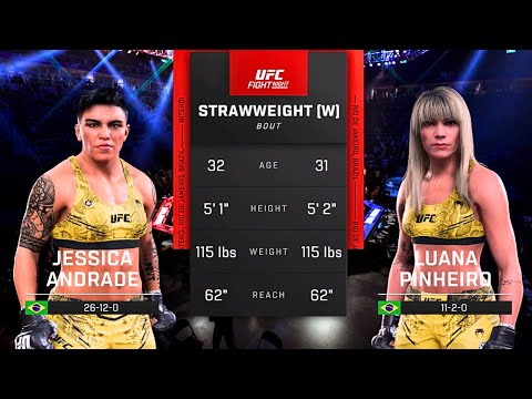 Jessica Andrade vs Luana Pinheiro FULL FIGHT | UFC 5 AI Simulation
