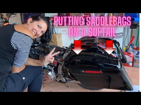 Harley Davidson Fatboy Hard Saddlebag Install And Turn Signal Relocation DIY