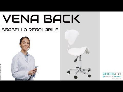 VENA BACK Sgabello regolabilea sella di cavallo con schienale