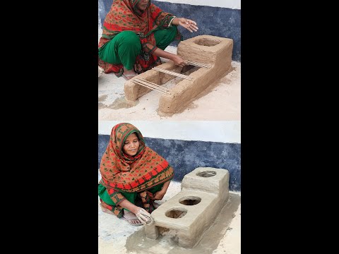 Smokeless Firewood Stove | DIY Traditional Firewood Stove | Mud Stove | Clay Stove#Shorts