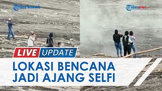 Penampakan Warga yang Malah Jadikan Bekas Erupsi Semeru  Jadi Tempat Selfi
